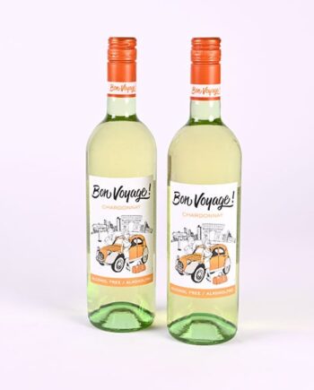 Elegant alkoholfri hvidvinsgave med blomster til fest!