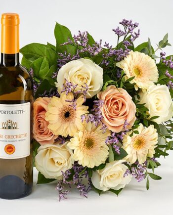Hvidvins- og Blomstergavepakke – Gaven til enhver lejlighed!
