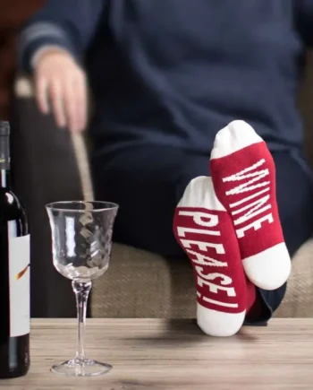 Hvid Rødvin Tak Rød Strømpe Til Kvinder - Wineforyou